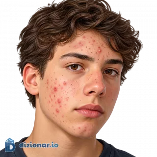 Pelle del viso con acne
