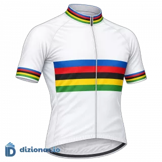Maglia a bande colorate del campione del mondo di ciclismo
