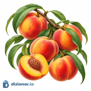 Rametto con pesche mature