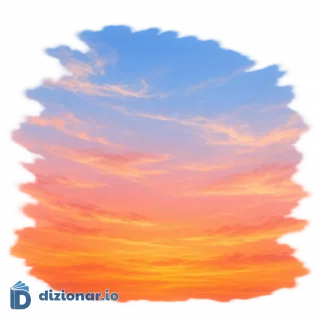 Cielo al tramonto con colori che sfumano l'uno nell'altro